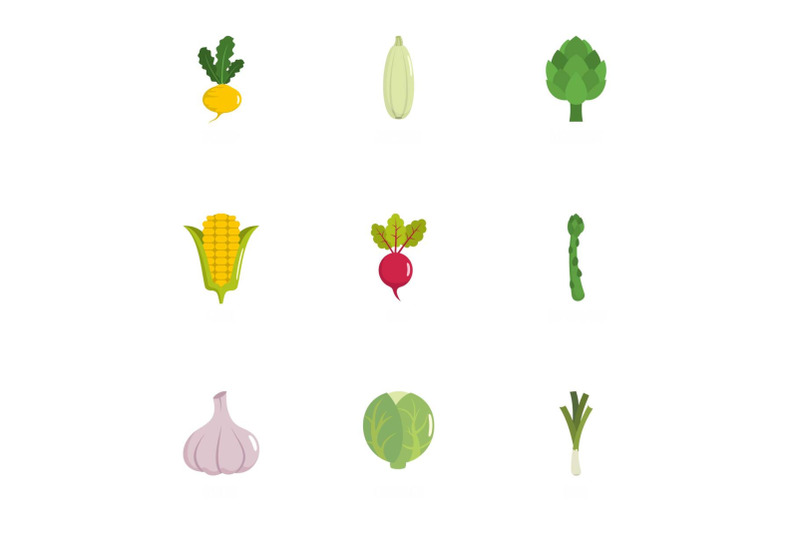floral-icons-set-flat-style