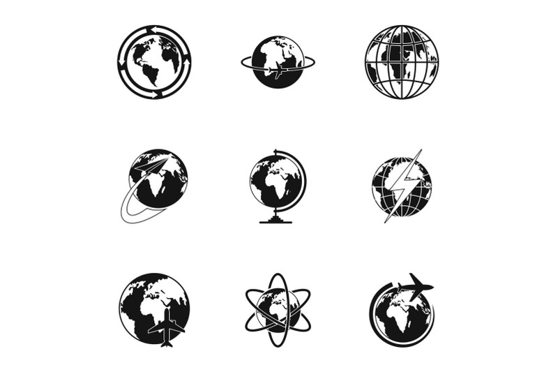 worldwide-icons-set-simple-style