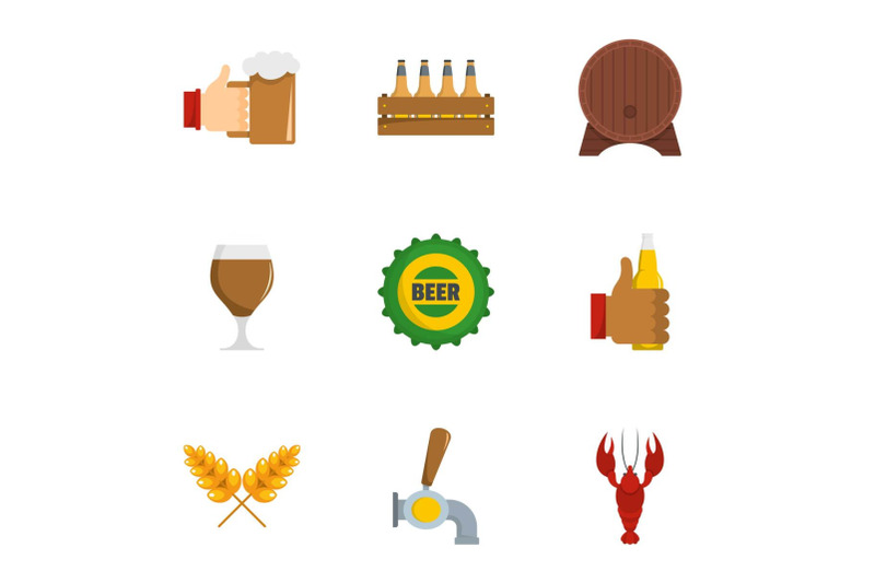 bite-icons-set-flat-style
