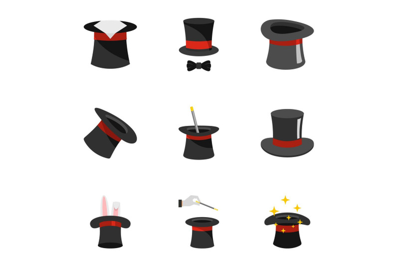 sorcerer-icons-set-flat-style