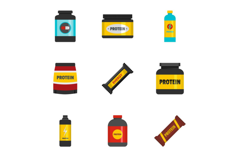 powder-icons-set-flat-style