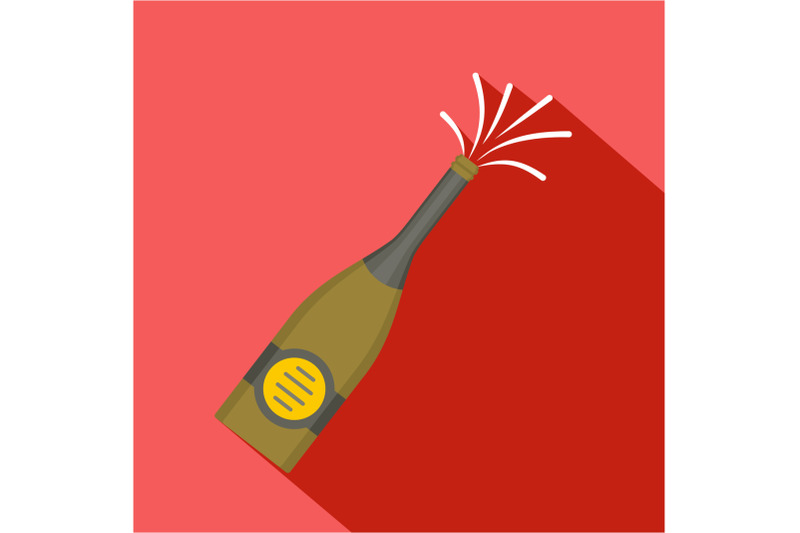 bottle-of-champagne-icon-flat-style