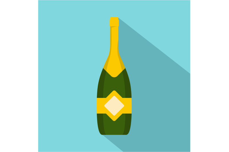 closed-champagne-icon-flat-style