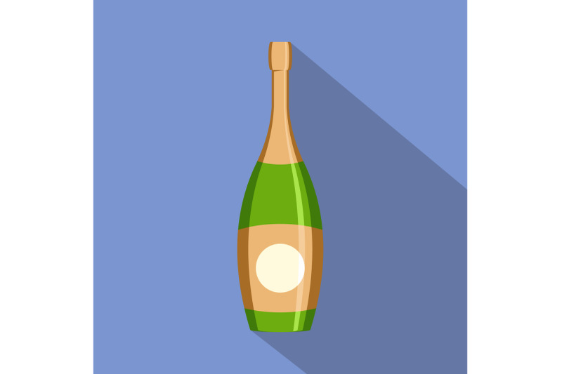 party-champagne-icon-flat-style