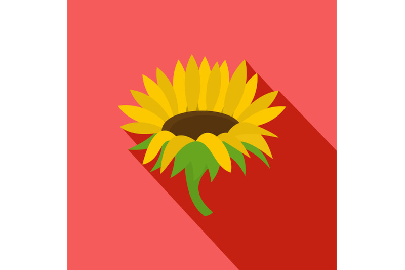 blossoming-sunflower-icon-flat-style