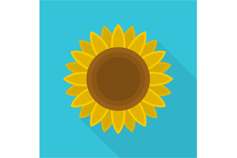 ripe-sunflower-icon-flat-style