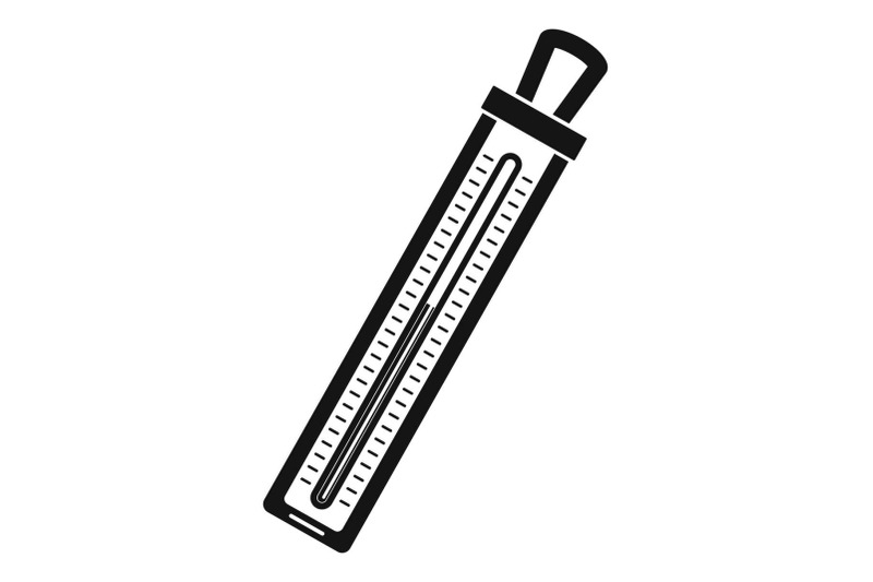 old-thermometer-icon-simple-style