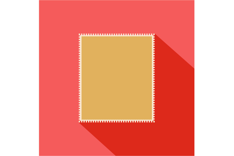 square-postage-stamp-icon-flat-style