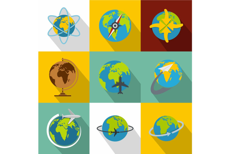 universal-peace-icons-set-flat-style