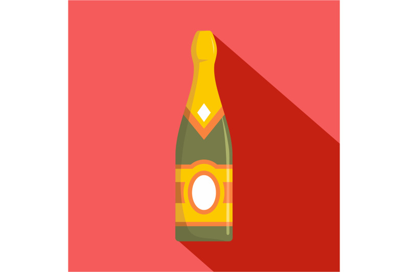 sweet-champagne-icon-flat-style