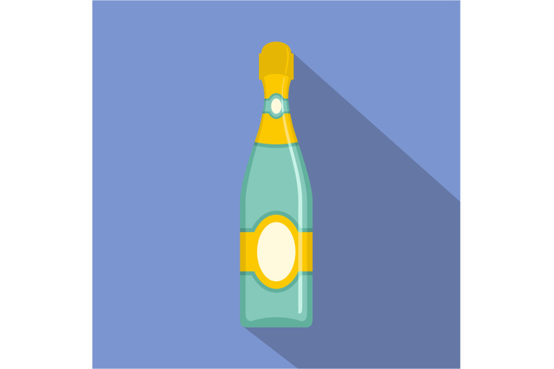 dry-champagne-icon-flat-style