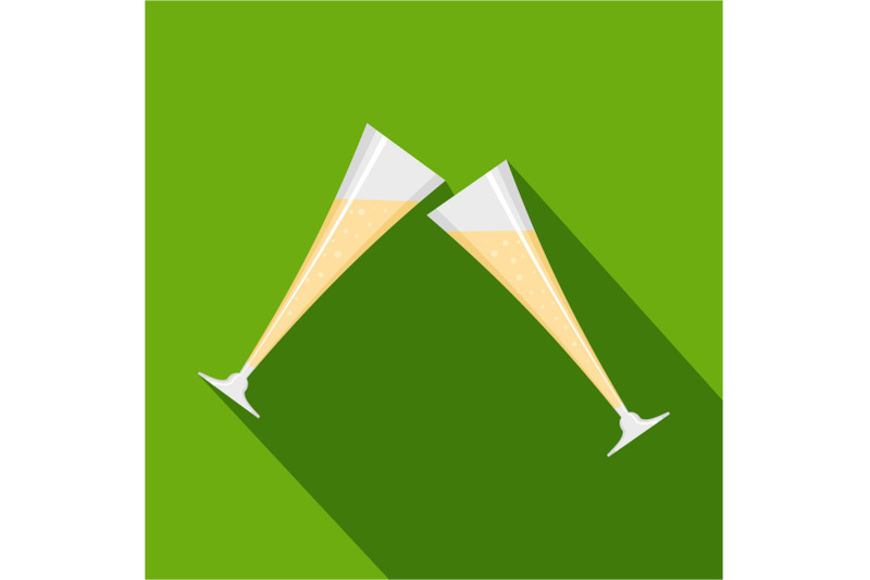 touching-glass-icon-flat-style