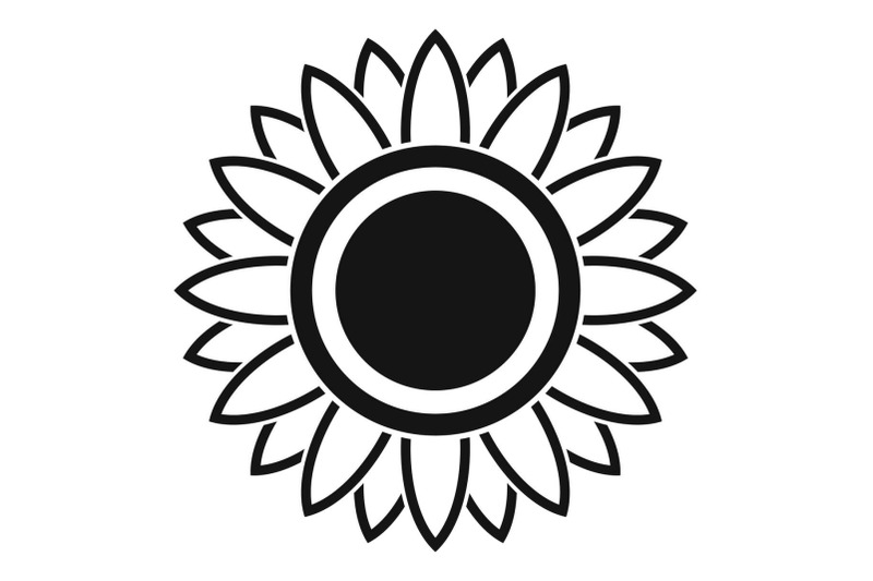 bright-sunflower-icon-simple-style