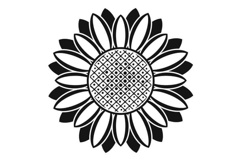 circle-of-sunflower-icon-simple-style