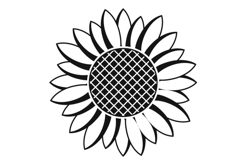 nice-sunflower-icon-simple-style