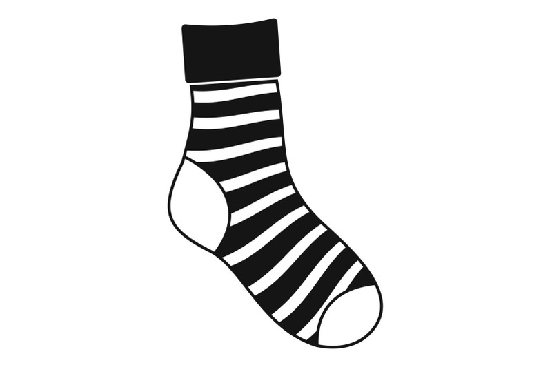 striped-sock-icon-simple-style