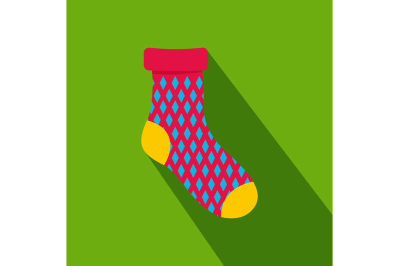 child-sock-icon-flat-style