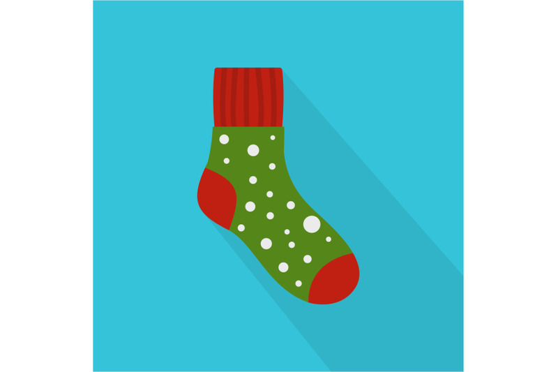 fluffy-sock-icon-flat-style