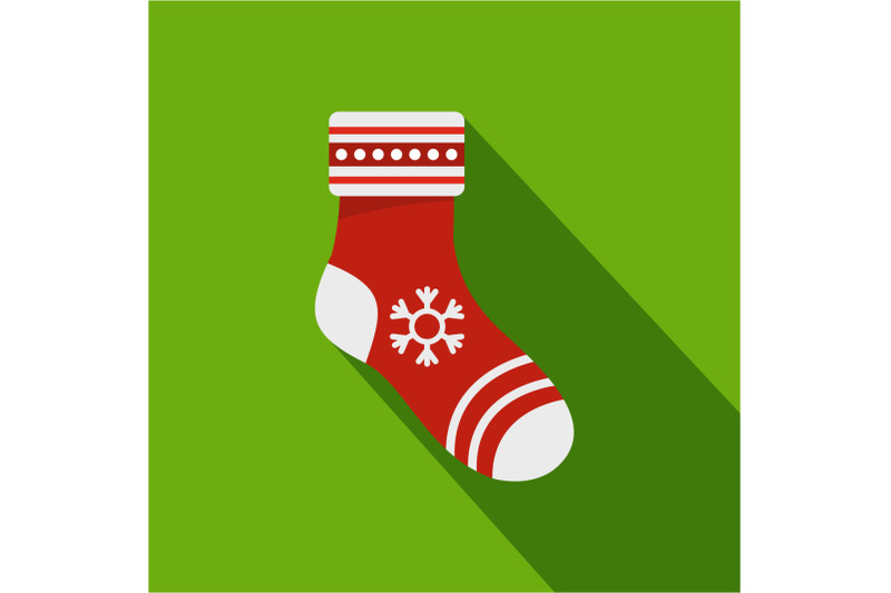 christmas-sock-icon-flat-style