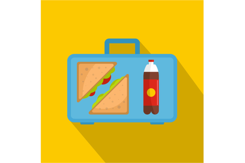 office-breakfast-icon-flat-style