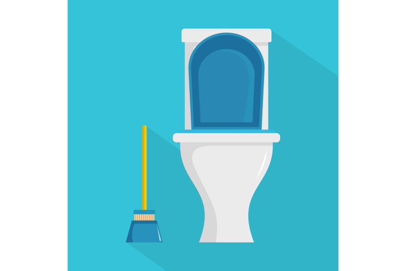 cleaning-toilet-icon-flat-style