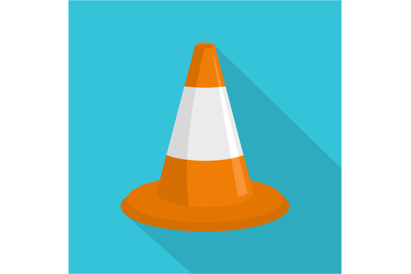 traffic-cone-icon-flat-style