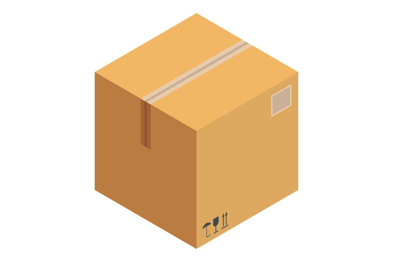 received-box-icon-isometric-style