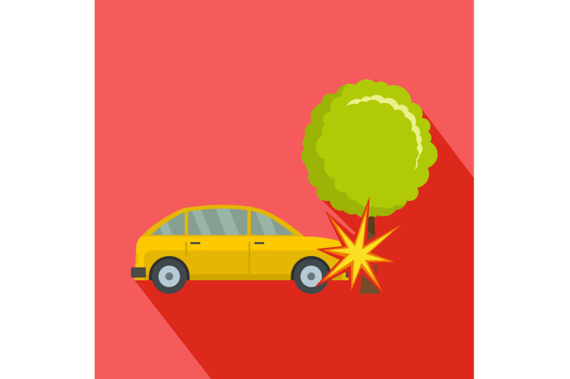 crashed-tree-icon-flat-style