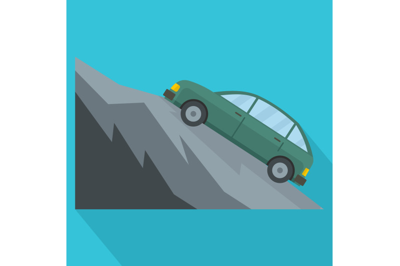 mountain-accident-icon-flat-style