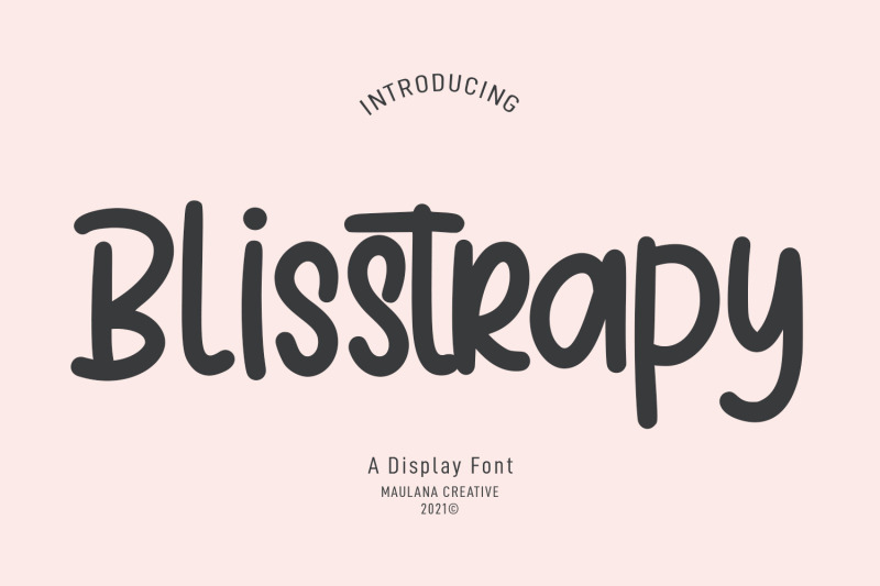 blisstrapy-monoline-display-font