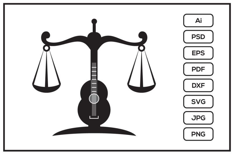 guitar-law-logo-design-illustration