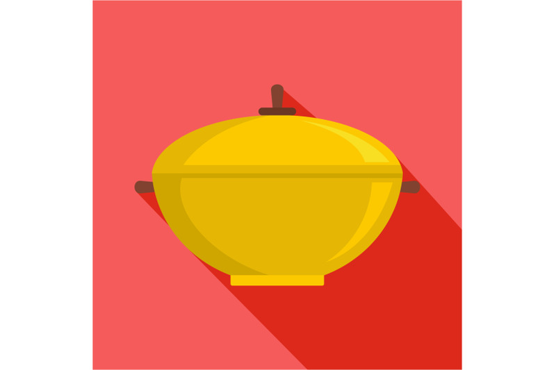 big-saucepan-icon-flat-style