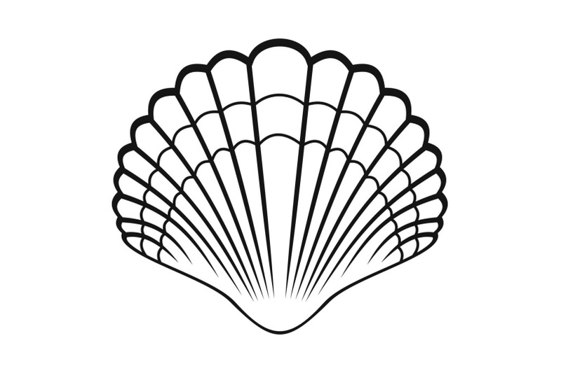 big-shell-icon-simple-style