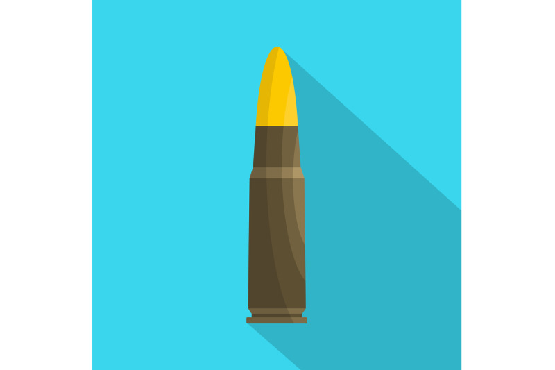 gun-cartridge-icon-flat-style