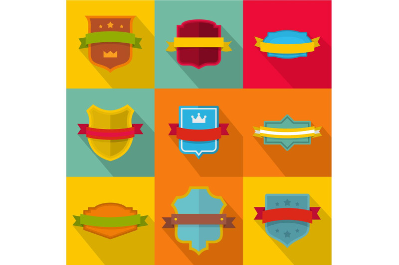 stamp-icons-set-flat-style