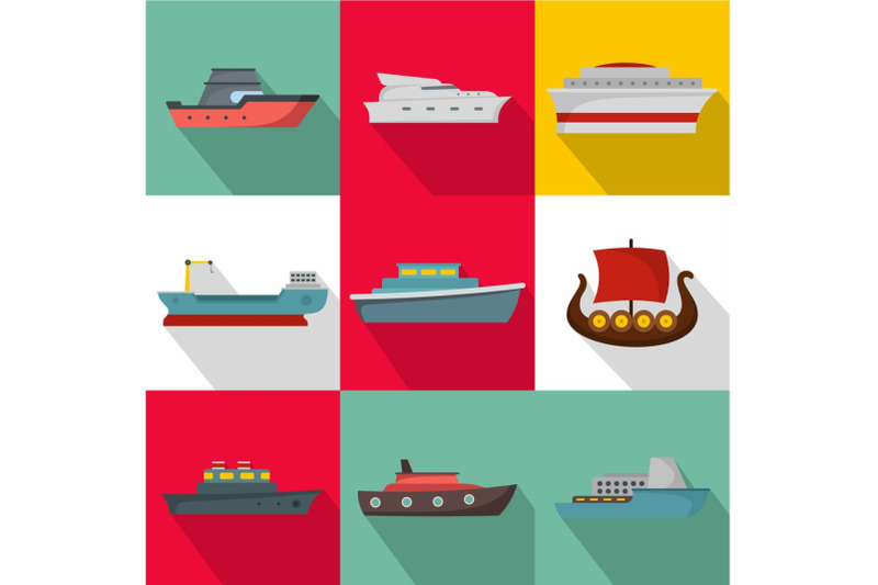 shipping-industry-icons-set-flat-style