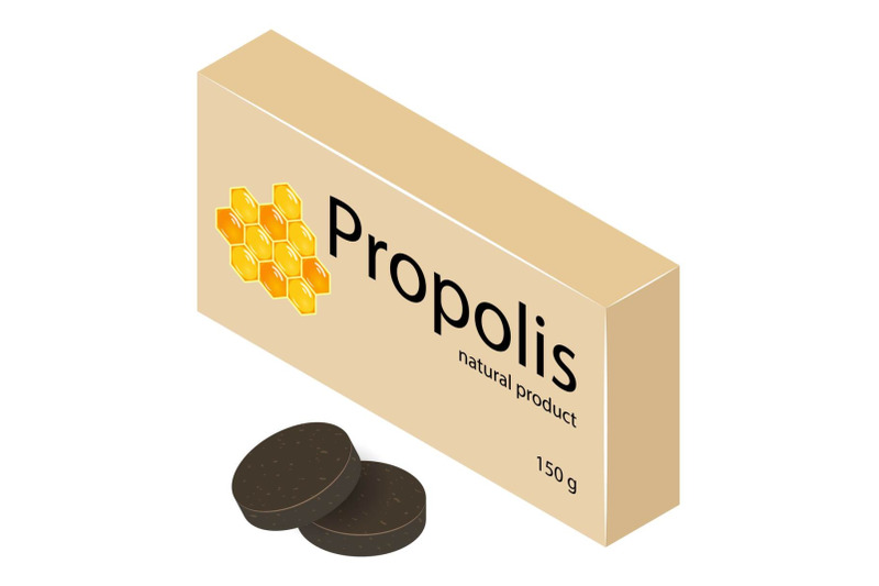 propolis-pill-icon-isometric-style