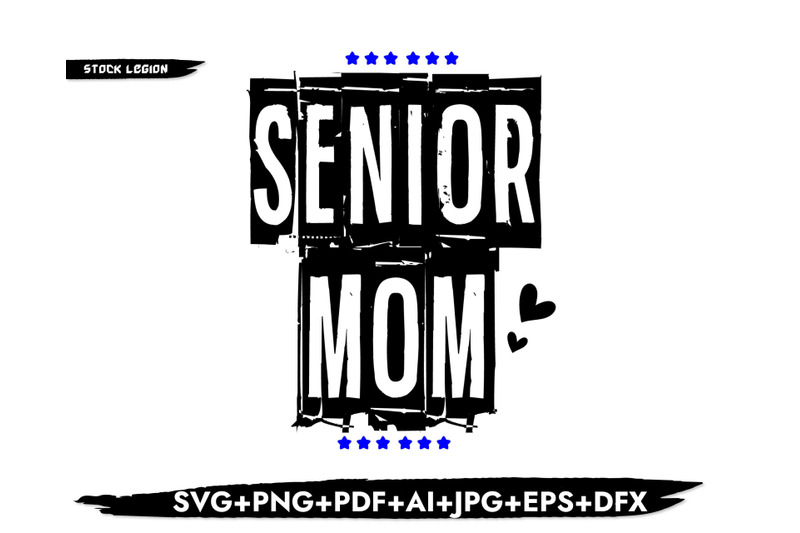 senior-mom-blue-stars-svg