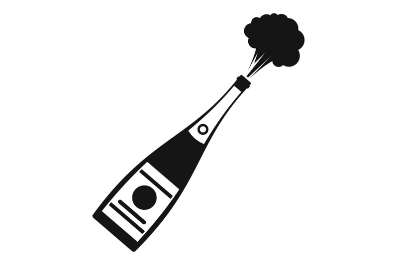 explosion-champagne-icon-simple-style