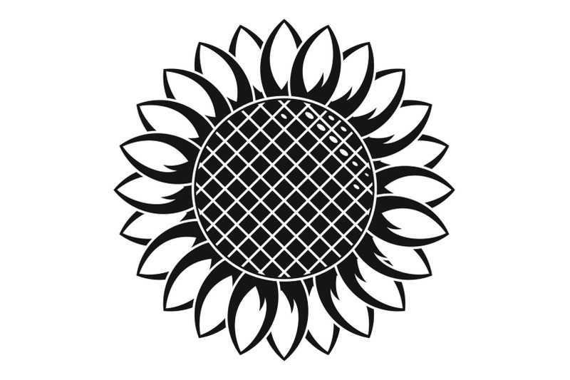 round-sunflower-icon-simple-style