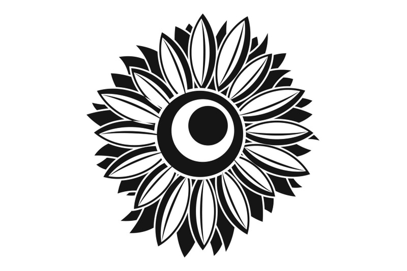 summer-sunflower-icon-simple-style