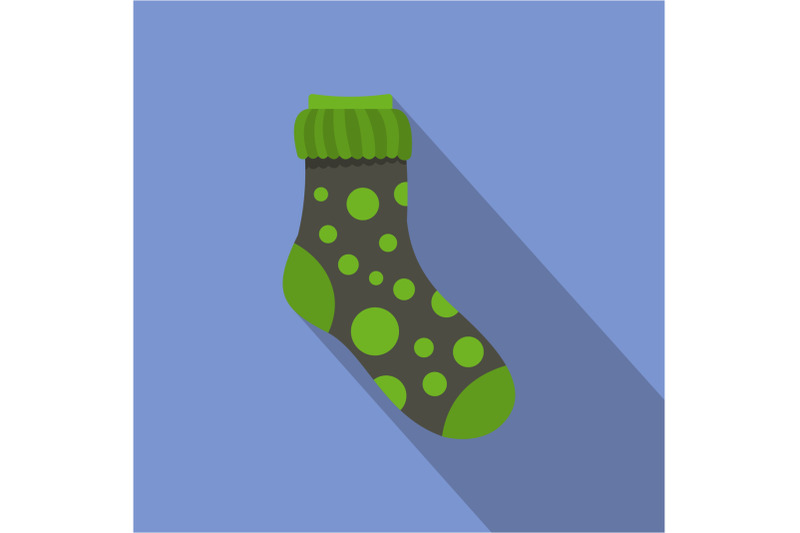 spotted-sock-icon-flat-style