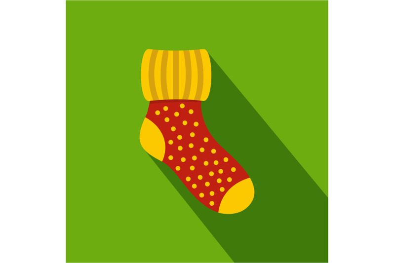 woolen-sock-icon-flat-style