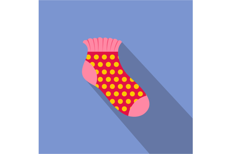 girl-sock-icon-flat-style