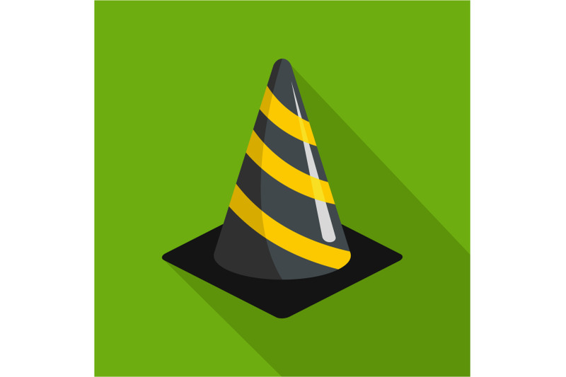 plastic-cone-icon-flat-style