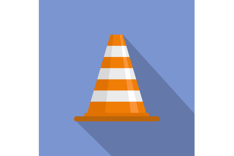 attention-cone-icon-flat-style