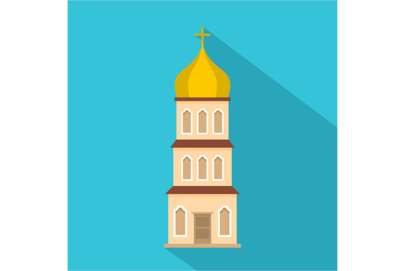 church-tower-icon-flat-style