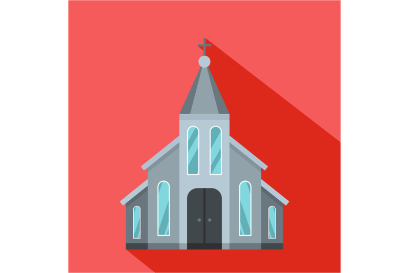 western-church-icon-flat-style