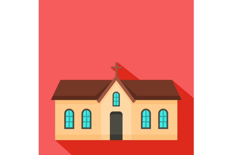 small-church-icon-flat-style