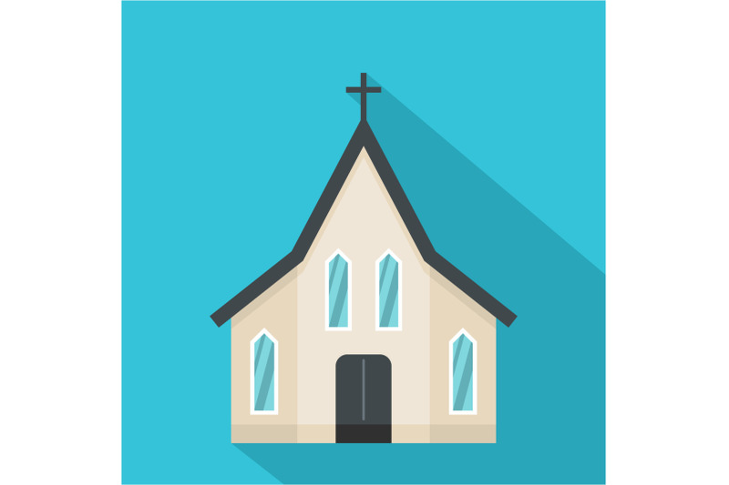 easter-church-icon-flat-style